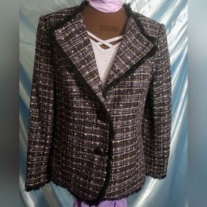 Preston & York Fancy Purple Twead Blazer, Size 12